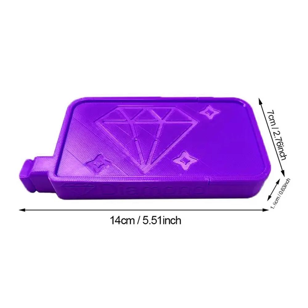 3D Printed Grooved Plastic Ship-Shaped Diamond Painting Tray with Slide Cover, Portable Drill Storage Box for Diamond Arts, DIY Needlework Tool Organizer Craft Accessory