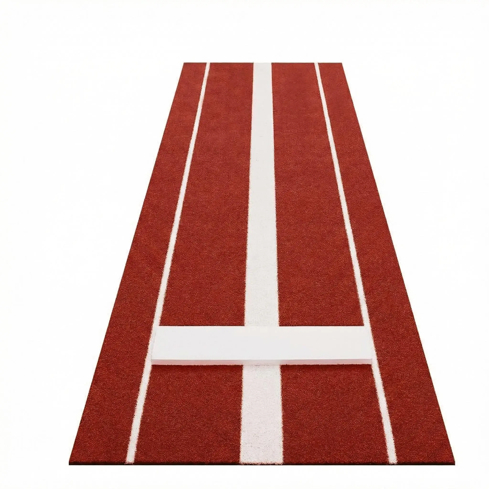 10x3 ft Professional Softball Pitching Mat - All-Weather Practice Mat with Rubber & UV-Resistant Turf for Indoor/Outdoor Training,Red