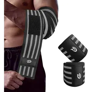 Elbow Wraps for Weightlifting:Elbow Sleeve Support for Bench Press,   & Powerlifting - Elbow Straps for Weightlifting Gym Men Women
