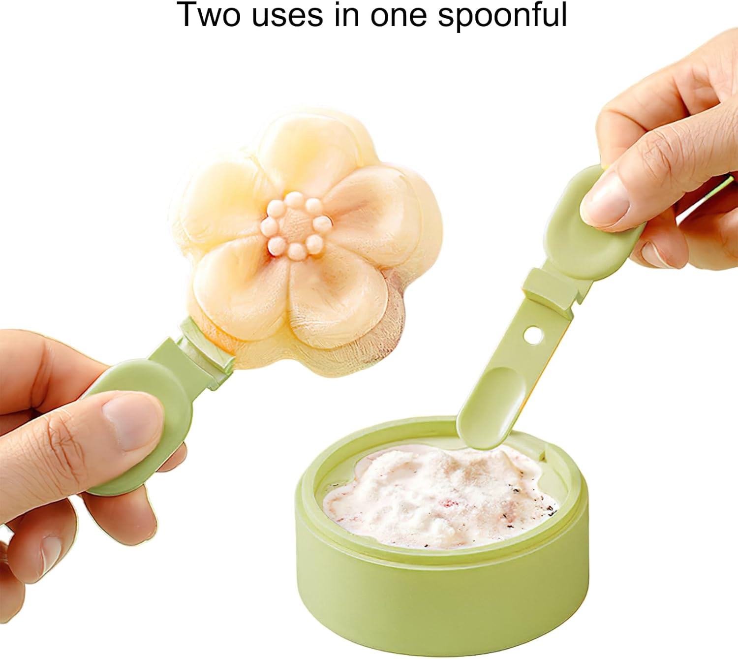 2026 New Creative Multi Layer Ice Cream Molds, Stackable 2 Pieces Popsicle Mould with Sticks Silicone, Reusable DIY Ice Pop Mold Silicone Frozen Ice Popsicle Maker for Kids Adult Teen (Green)