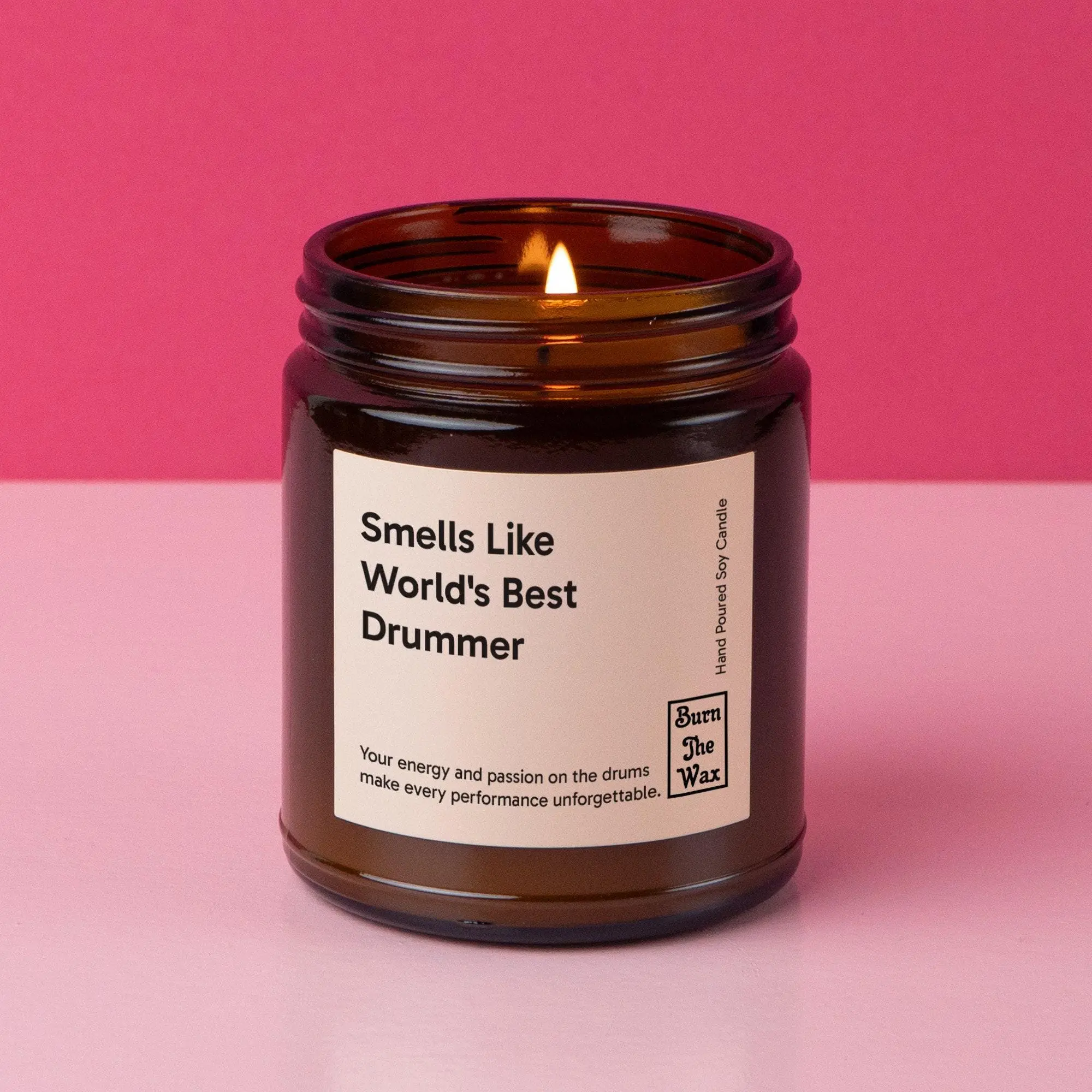 Smells Like World's Best Drummer Soy Candle | Drummer Gift, Gift for Drummers, Gift for Musicians, Drum Players, Christmas Gift
