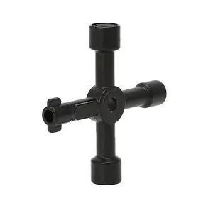 Multifunctional 4 Way Meter Key Service Utility Key for Electric Meter Cabinet / Natural Gas / Bleeding Old Home Radiator
