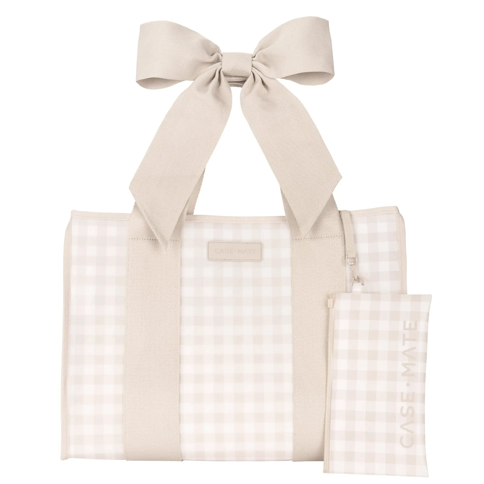 Latte Gingham Bow