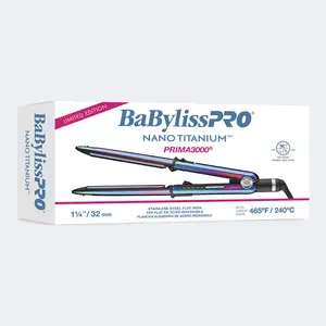 BaBylissPRO Limited Edition Iridescent Nano Titanium Prima 3000 Flat Iron BNTRB3000TUC