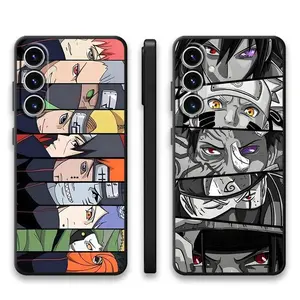 Anime Black Soft Phone Cover Case for Samsung Galaxy S26 S25 S24 S23 S22 S21 A14 A15 A16 A35 Ultra Plus  Air