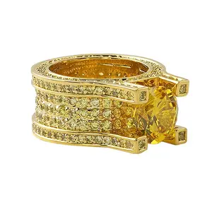 Hip Hop Lemonade Baller Solitaire Eternity Costume Ring, Fashion Accessory