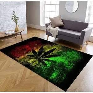 [NEW ARRIVALS] Weed Rug, Raggae Rug, Grass Pattern Rug, Smoke Rug, Modern Rug, Cool Rug, Marihuana Pattern, Weed Carpet, Gift For Him Her, Area Floor Rug
