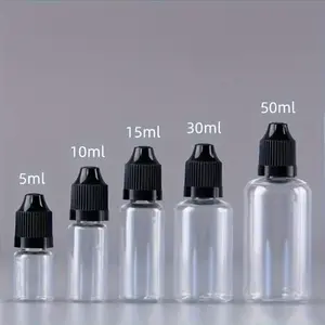 Fine-point dropper bottle, empty squeeze-type dropper bottle