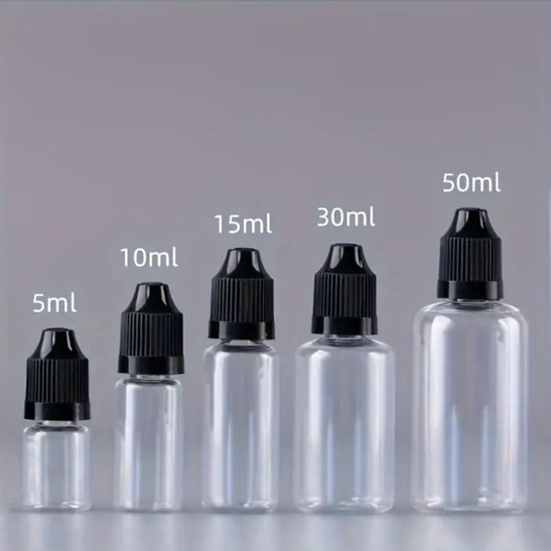 Fine-point dropper bottle, empty squeeze-type Refillable dropper bottle, Plastic Dispensing Bottle