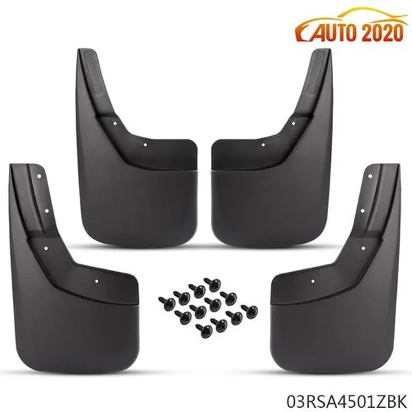 Fit For 2014-2018  Silverado  Splash Guards Molded Front Rear New 4×Mud Guards