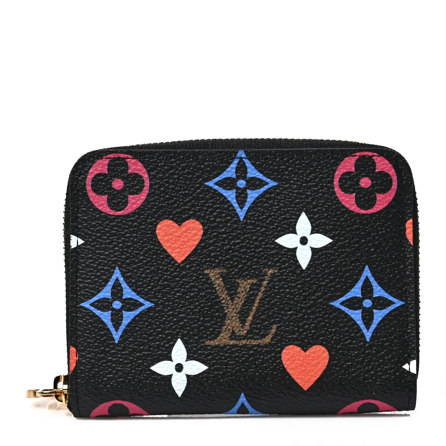 Pre-owned Louis Vuitton Canvas Clutches & Wristlets Game On Zippy Coin Purse Black 4000014031638