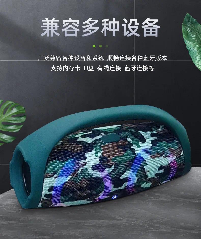 100W High Power Bluetooth Speaker Portable RGB Colorful Light Waterproof Wireless Subwoofer 360 Stereo Surround TWS FM Boombox for Smartphone Audio 23.1 x 9.3 x 12.7CM