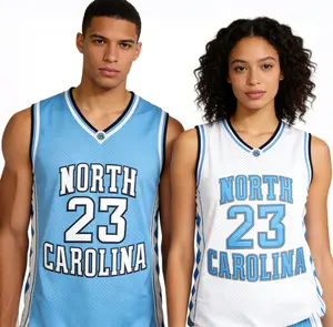 Men & Women, 2026 Summer New Basketball Jersey, #23, Embroidered Numbers/Text, Mesh Breathable, Quick-Dry Moisture-Wicking, Outdoor Sports Wear, Light Blue, White, Oversized