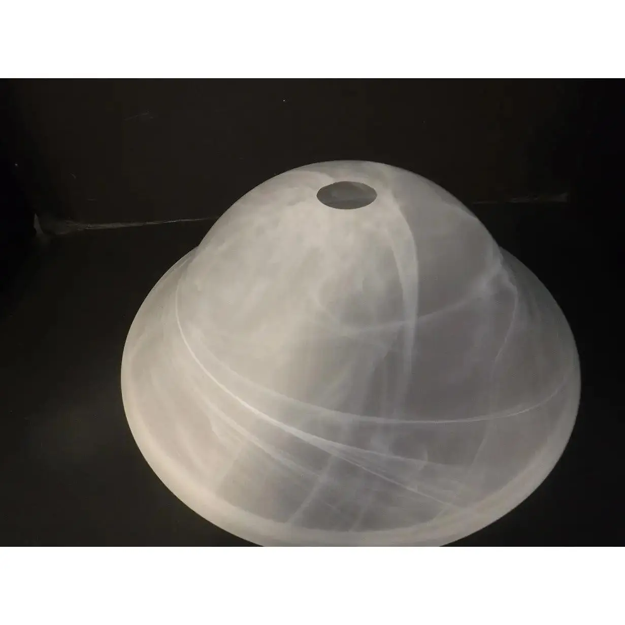 Acid Etched Swirl Torchiere Lamp Shade – 13" Diameter, 5⅛" Height, Inside Ring Fitter