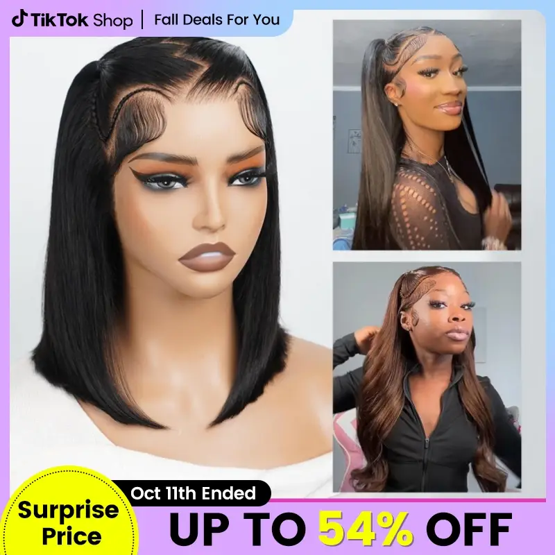 Asteria Hair Pre-Styled Straight 13x4 Glueless Ready to Go Lace Frontal Wig Human Hair Wigs Pre Bleached Beginners Glueless Wig #GetReadyforFashionWee