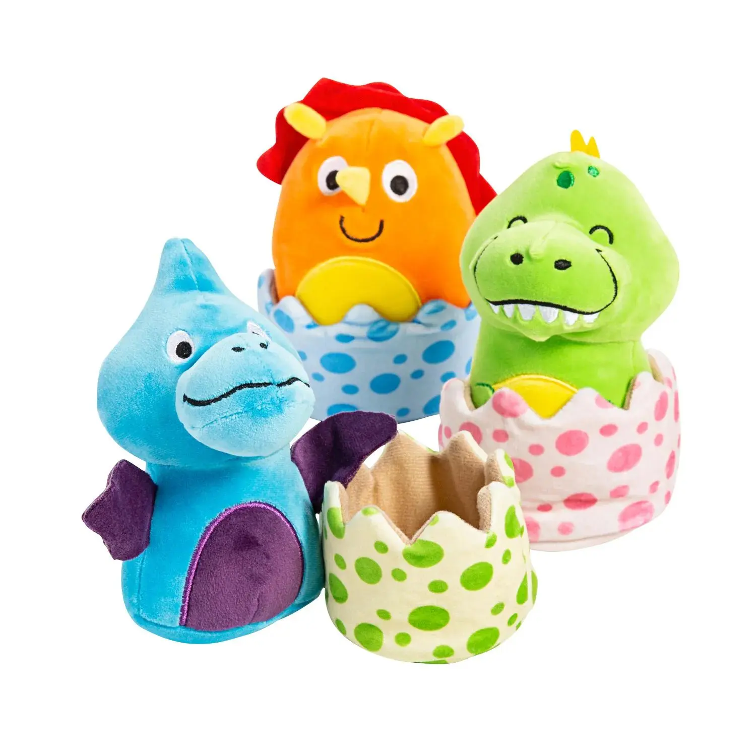 Cozykinz Sensory Stuffed Dinosaurs in Eggs - 15 Pc.