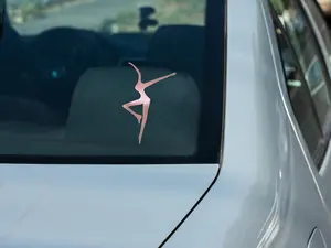 Pink Metallic Vinyl, Clear Waterproof Sticker