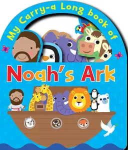 Page Publications Noah's Ark Portable Board Book - Classic Bible Story, Convenient Handle, Illustrations, Early Language Development, Rhythmic Text