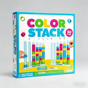 2026 Family Party Activity Fun Supplies - Color Stacking Fun Leisure and Intellectual Activity tools, ideal products for family and friends to gather, enhance feelings, promote communication and enjoy happiness.