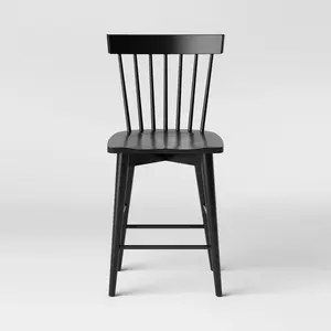 Windsor Counter Height Barstool Hardwood Black - Threshold Windsor Counter Height Barstool Hardwood Black - Threshold