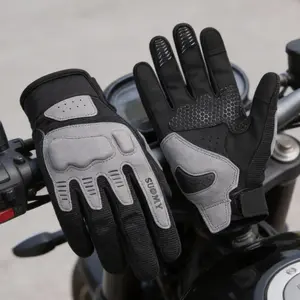 SUOMY Retro Summer Breathable Mesh Riding Gloves Touchscreen Anti-Slip Unisex Motorcycle Gloves
