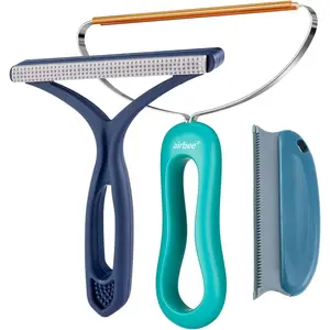 Pet Hair Remover Tool 3-Pack – Lint Shaver & Fur Scraper for Carpet, Clothes, Couch, Car Mats & Furniture