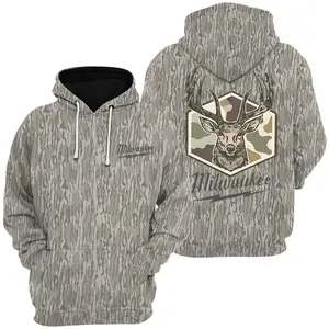 Hunting Deer Camo Hoodie Sweater, Long Sleeve Shirt For Men And Menswear, Casual And Fashionable For Everyday Wear Top Streetwear, Gift For Hunting & Adventure Fans