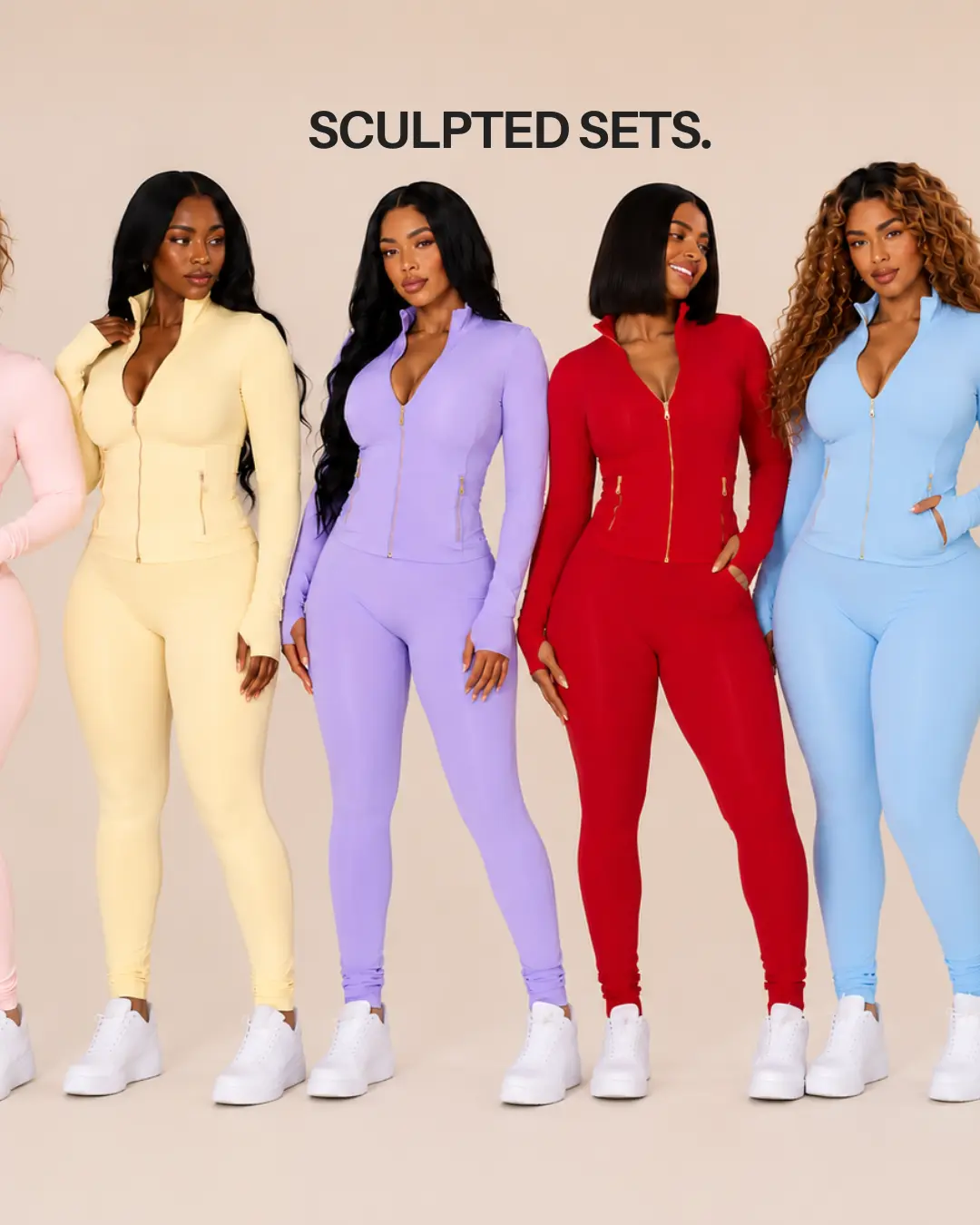 Pretty Sculpt Gold Zip Sculpting Set (Jacket + Leggings)