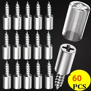 Non-Slip Rubber Sleeve Cabinet Screws magic 30 Pcs 60 Pcs 90Pcs Solid Iron Phillips Head Self-Tapping Kit for Wardrobes Storage Racks Furniture Support Reinforcement Hardware