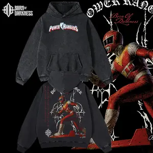 BOD - Red Ranger Power Rangers in Space Vintage Unisex Oversize Power Rangers Washed Cotton T-shirt Hoodie, Graphic Tee, Power Rangers Lover, Power Rangers Merch Fan, Outfits Men, Boys Merch Top