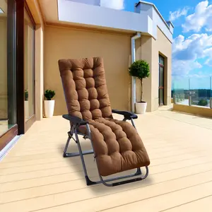 Chaise Lounger Cushion, Super soft and skin-friendly polyester fiber 67x22in, Recliner with Head Cover, Comfortable Soft Touch, Ideal for Indoor & Outdoor Use, Machine Washable