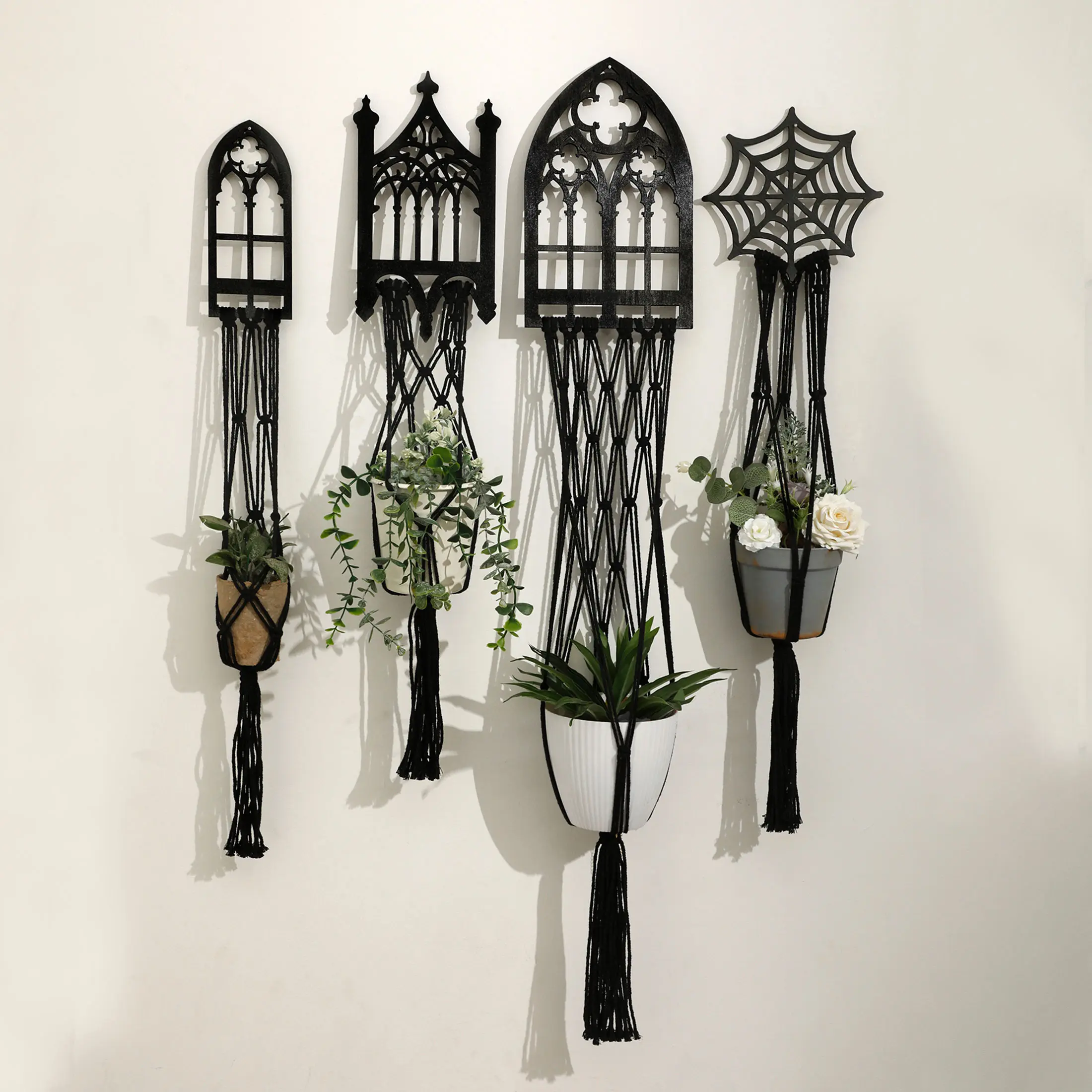 1 Piece/4 Pieces Boho Style Rope Plant Hanger, Indoor Outdoor Wall Hanging  Basket, Poplar Wood Material, Home Garden Decor, Hanging Planters - TikTok  Shop