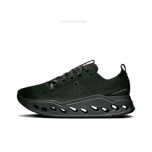 Long-Distance Training Running Shoes, Triple Black Colorway, Engineered Mesh Upper