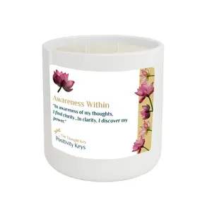The Thought Key Candle – Awareness Within | White Tea and Sage Clean & Mindful Candle