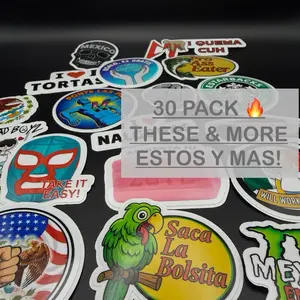 30 Mexican Themed Parody Hard Hat Sticker Pack –  3MM High Quality Vinyl Stickers, waterproof outdoor/ indoor use, Dishwasher Safe, Perfect for Hard Hats, Toolboxes, coolers & More