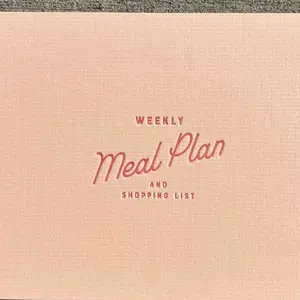 Ruff House Print Shop - Retro Weekly Meal Plan Seashell Cover