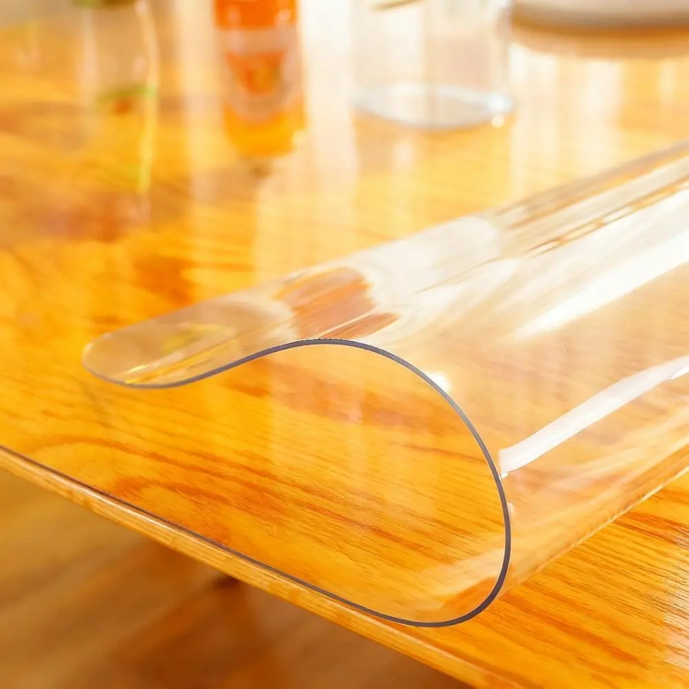 Clear Desk Mat 38 x 72 Inch, 1.5mm Thick Clear Table Protector, Protector for Dining Room Table, Waterproof Vinyl Tablecloth Pad Mat for, Dresser, Writing Desk