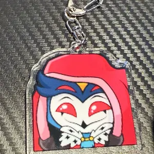Helluva Boss Cozy Stolas Emote Keychain Lanyard Charm