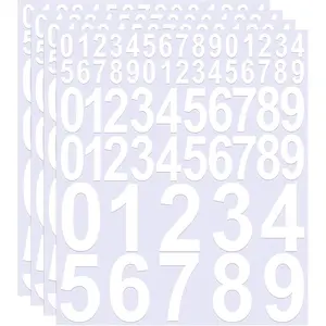 260 count Vinyl Mailbox Number ,  Numbers Stickers Vinyl Adhesive Number Stickers Signs for Mailbox   Outside 1&2&3 Inch(White)