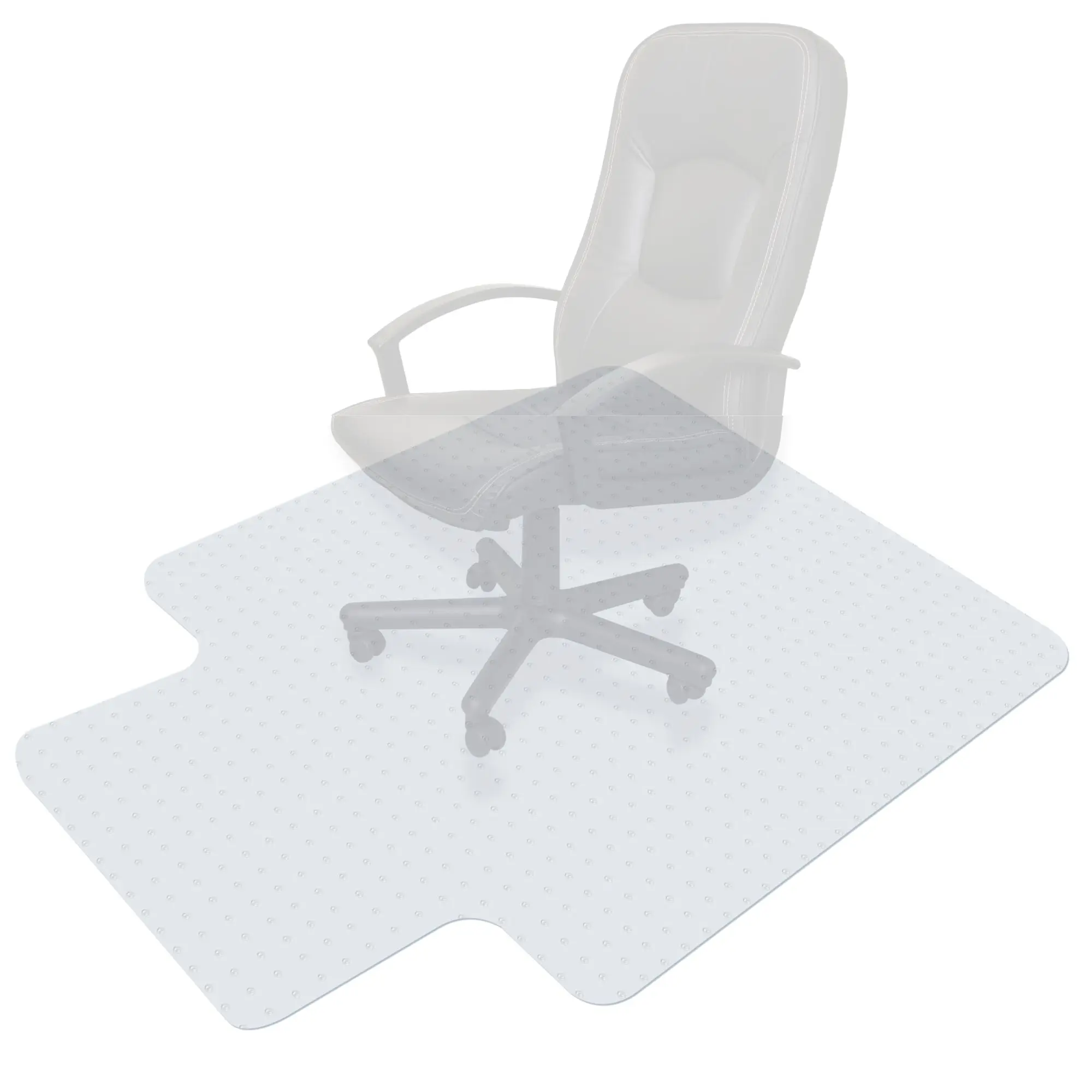 SuperDeal Transparent Premium Material Sliding Chair Mat - Grip, Effortless Movement, Carpet Floor Use, 36"x48" | 46"x60" Office Home Floor Protector