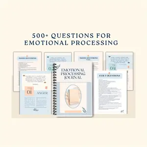 500+ Thought-Provoking Questions for Emotional Processing: A Journal & Workbook for Mental Health, Mood Management, and Therapeutic Tasks - English Edition, Therapeutic Workbook | Engaging Writing Experience | Paper Journa, Planner Notebook