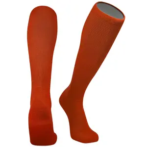 Mk Socks All Sport Knee High Long Baseball Football Tube Socks, Blood Orange. (S)