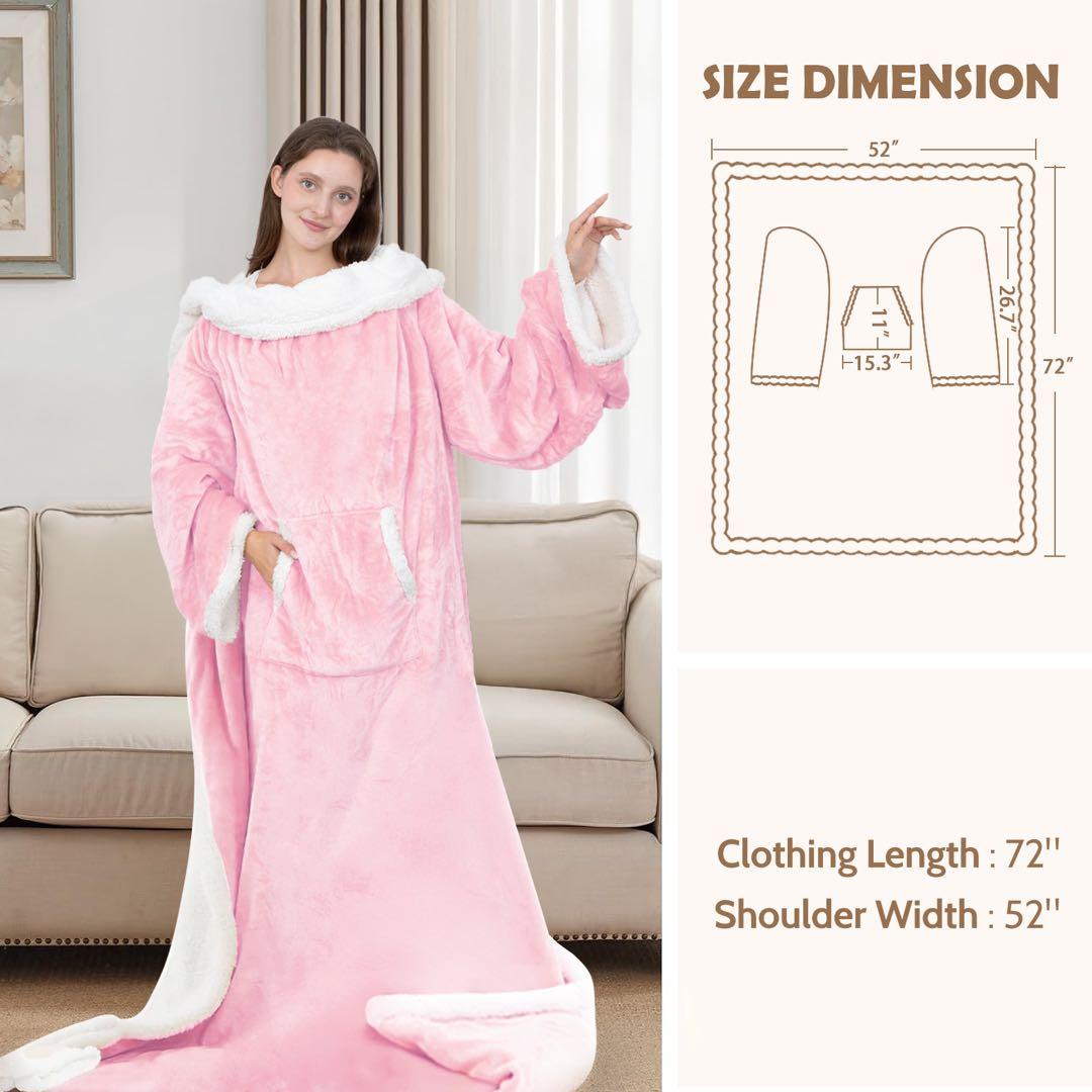 DailyLife Wearable Heated Blanket 52"x72" Full Body Electric Robe with 7 Heat Levels Foot Pocket & Sleeves Machine Washable Gift for Women Moms & Dads - Select DailyLife Wearable Heated Blanket 52"x72" Full Body Electric Robe with 7 Heat Levels Foot Pocket & Sleeves Machine Washable Gift for Women Moms & Dads - Select