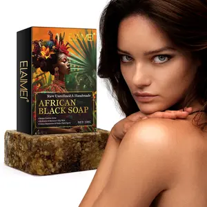 Elaimei African Soap Bar, 100g Cleansing & Moisturizing Bath Soap, Exfoliating Skin Care for Oily Skin Balance
