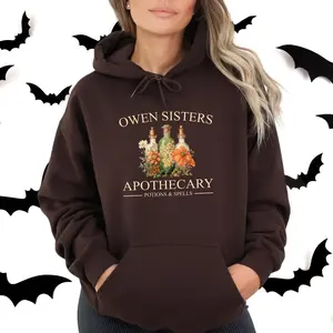 Witchy Hoodie, Practical Magic Owens Sisters Apothecary Hoodie, Soft Goth Hoodie, Plus Size Witchy Clothing, Pastel Goth Hooded Sweatshirt Salem