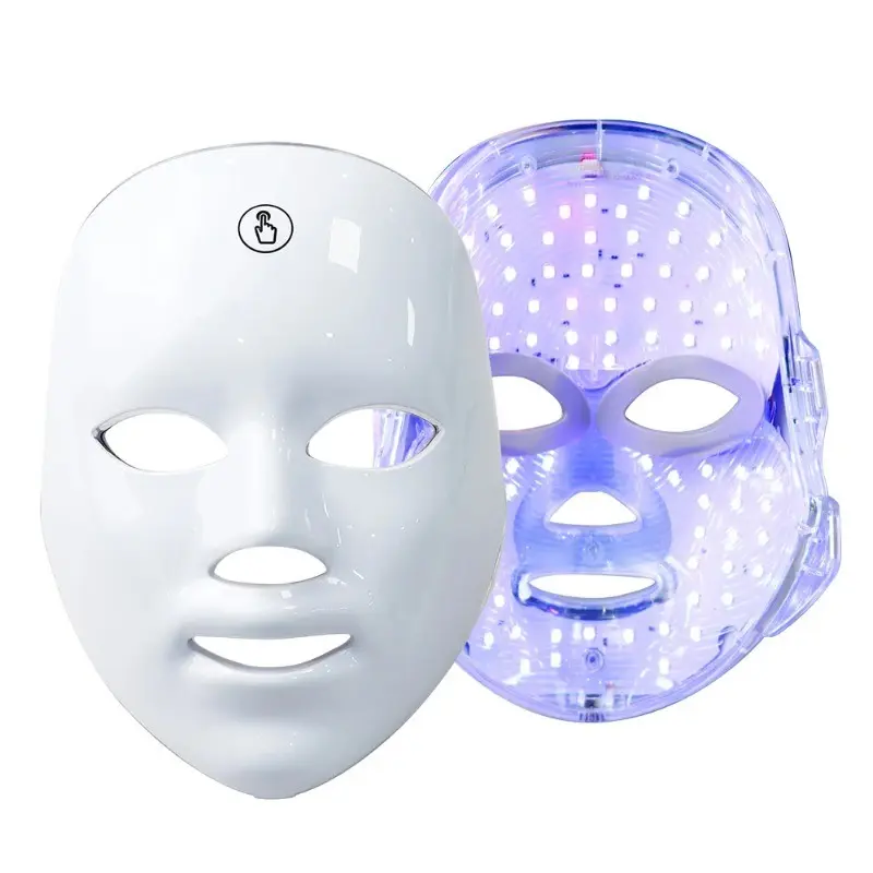 Beauty Machine LED Mask Photon Neck Mask with 7 Color Skincare Massager ...