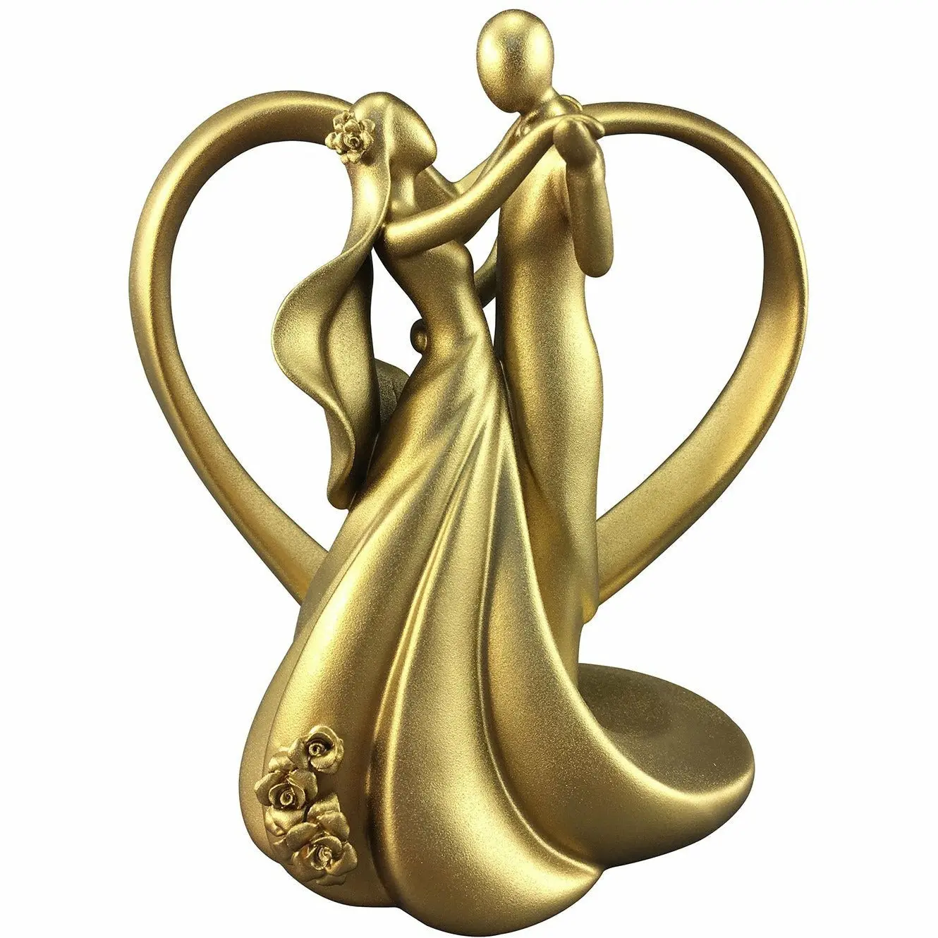 Gold Stylized Dancing Wedding Cake Topper