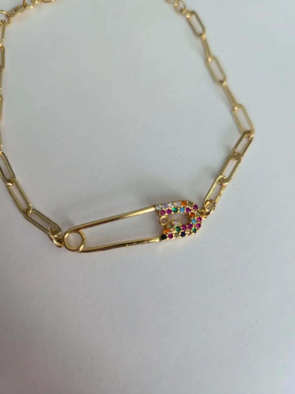 Gold Tone Pin Bracelet