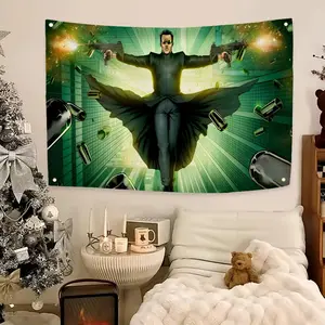 The Matrix Movie Flags Flag - Ultra Soft Skin-Friendly Machine Washable Fade Resistant Banner | HD Print Lightweight Durable Outdoor Indoor Garden Flag