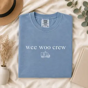 Wee Woo Crew Shirt, Funny Paramedic Tee, EMT Shirt for Women, EMS Worker Gift, Ambulance Driver Shirt, First Responder Tee, Emergency Medical Technician Shirt, EMS Appreciation Gift, Medic Life Shirt, EMT Student Nurse Shirt, Healthcare Graphic Tee